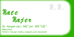 mate majer business card